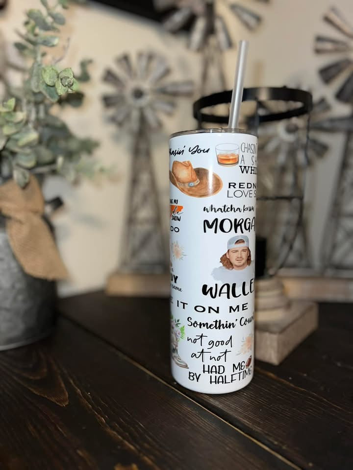 20 oz Morgan Wallen Tumbler