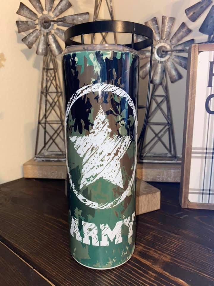 20 oz Army Jeep Tumbler